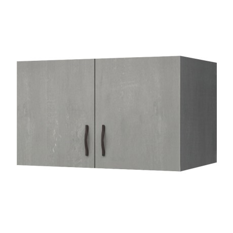 Melamine two - door wardrobe loft Victoria Megapap in concrete grey color 100x60x59cm.