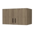 Melamine two - door wardrobe loft Victoria Megapap in  walnut color 100x60x59cm.