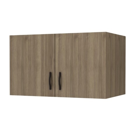 Melamine two - door wardrobe loft Victoria Megapap in  walnut color 100x60x59cm.