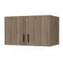 Melamine two - door wardrobe loft Victoria Megapap in  walnut color 100x60x59cm.