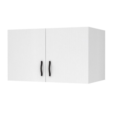 Melamine two - door wardrobe loft Victoria Megapap in white color 100x60x59cm.
