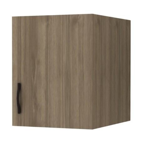 Melamine one - door wardrobe loft Victoria Megapap in walnut color 50x60x59cm.