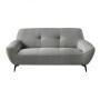 PEDRO 2-Seater Sofa Fabric Grey