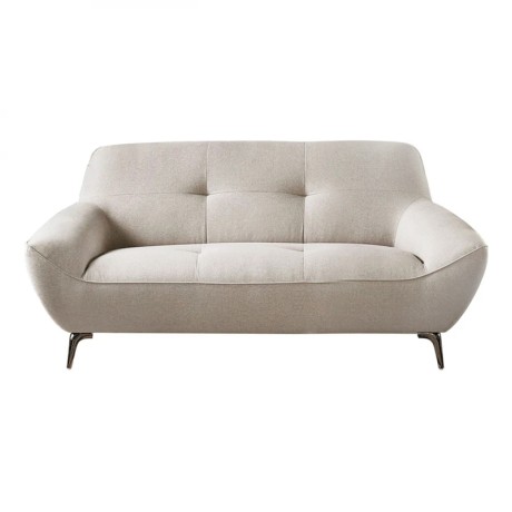 PEDRO 2-Seater Sofa Fabric Mixed Beige