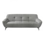 PEDRO 3-Seater Sofa Fabric Grey