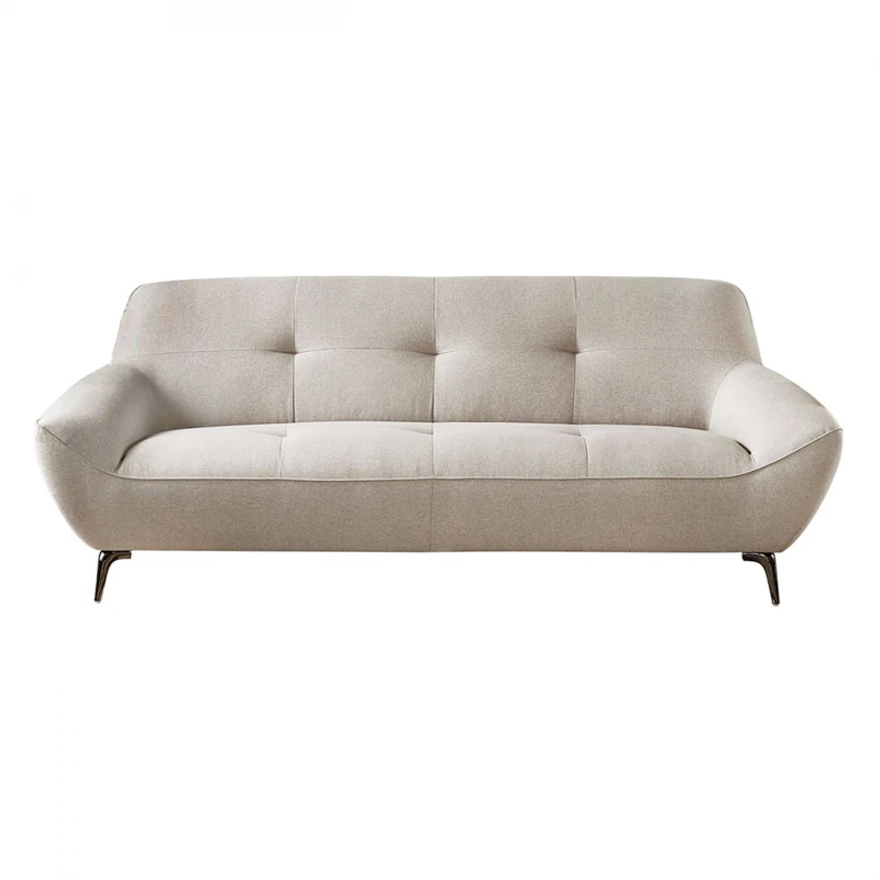 PEDRO 3-Seater Sofa Fabric Mixed Beige