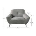 PEDRO Armchair Fabric Grey