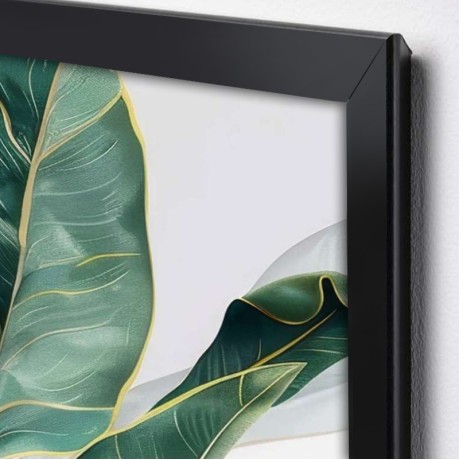 "Botanical Leaves" Megapap painting in MDF  frame 50x70cm.