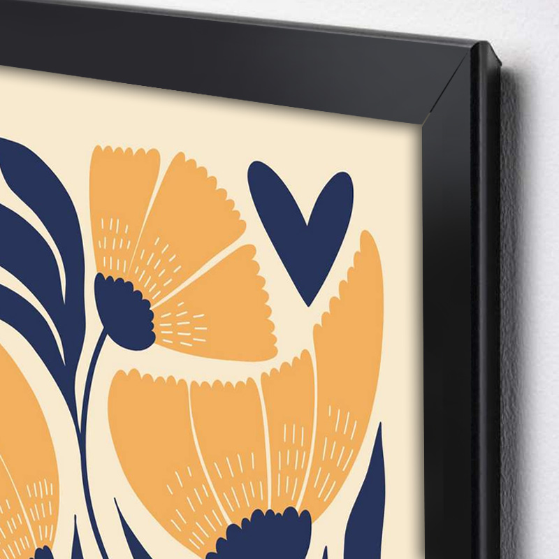 "Poppies" Megapap painting in MDF  frame 50x70cm.