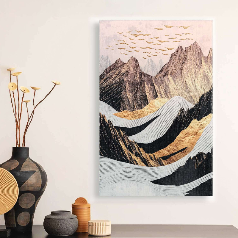 "Abstract Mountain" Megapap painting on canvas digital printing 70x100x3cm.