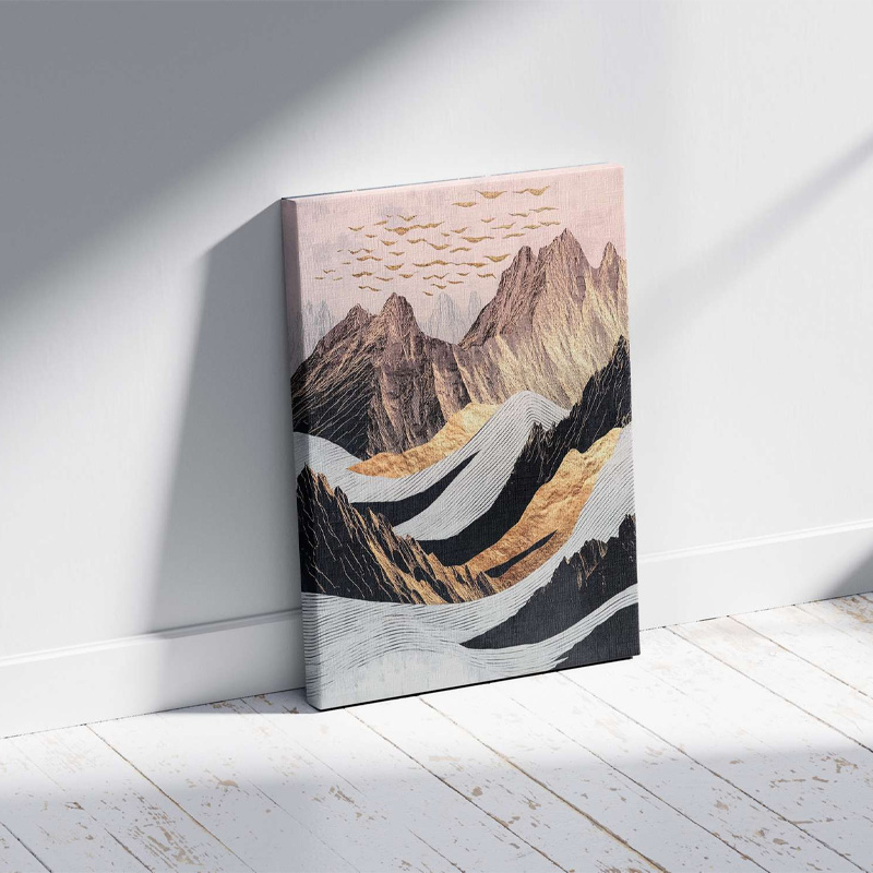 "Abstract Mountain" Megapap painting on canvas digital printing 70x100x3cm.