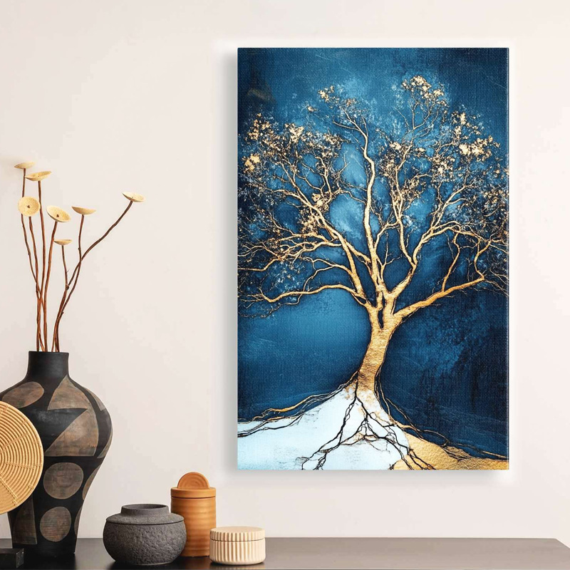 "Golden Tree" Megapap painting on canvas digital printing 70x100x3cm.