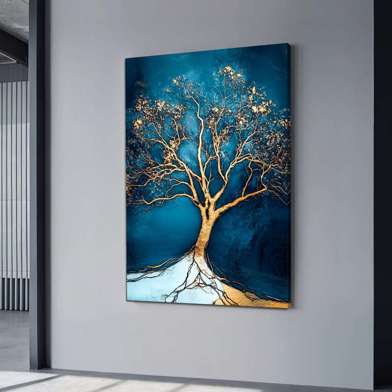 "Golden Tree" Megapap painting on canvas digital printing 70x100x3cm.