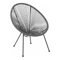 Πολυθρόνα ACAPULCO από rattan σε χρώμα γκρι 73x76x89εκ.