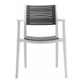 AKRON Armchair PP-UV White/Grey