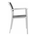 AKRON Armchair PP-UV White/Grey