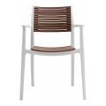 AKRON Armchair PP-UV White/Sand Beige