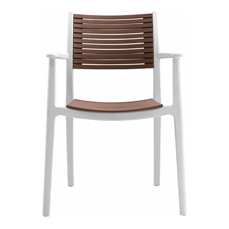 AKRON Armchair PP-UV White/Sand Beige