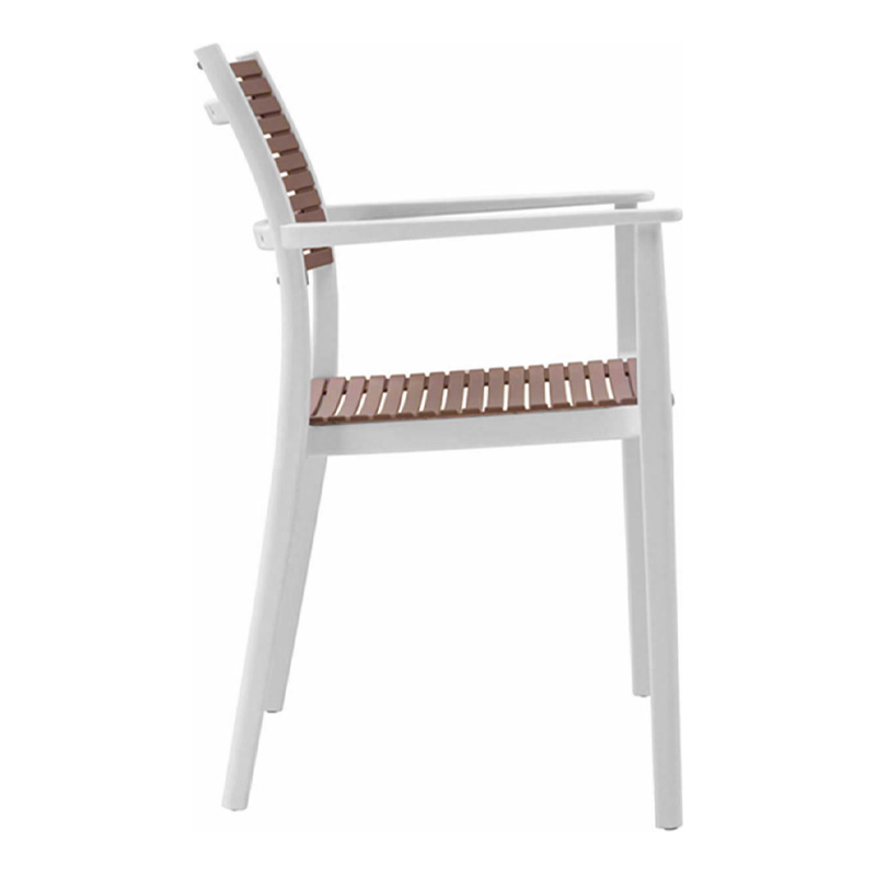 AKRON Armchair PP-UV White/Sand Beige