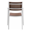 AKRON Armchair PP-UV White/Sand Beige