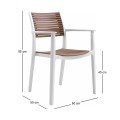 AKRON Armchair PP-UV White/Sand Beige