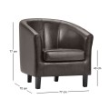 BOGA Armchair Dark Brown Pu