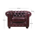 CHESTERFIELD-689 1-S Leather Antique Red