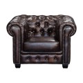 CHESTERFIELD-689 Lounge Armchair Leather Brown