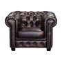 CHESTERFIELD-689 Lounge Armchair Leather Brown
