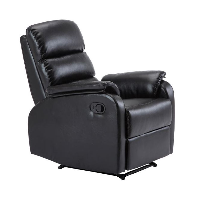 Πολυθρόνα COMFORT RELAX από τεχνόδερμα PU σε χρώμα μαύρο 79x97x101εκ.