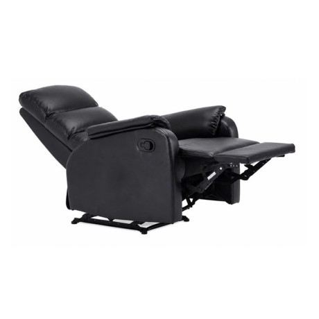 Πολυθρόνα relax Comfort τεχνόδερμα χρώμα μαύρο 79x97x101εκ.