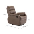 COMFORT Armchair Relax Cappuccino Pu