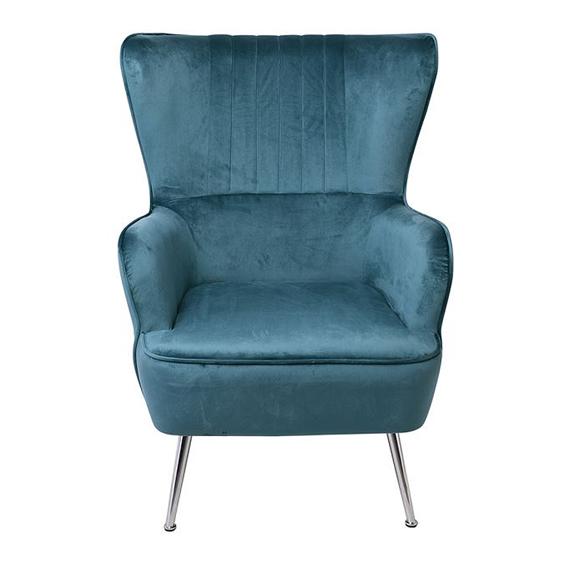 CROMA Armchair Fabric Blue Velure