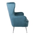 CROMA Armchair Fabric Blue Velure