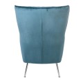 CROMA Armchair Fabric Blue Velure