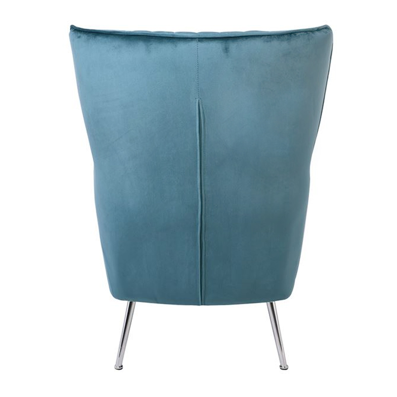 CROMA Armchair Fabric Blue Velure