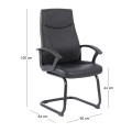 BF1250VW Office Visitor Armchair Black Pu