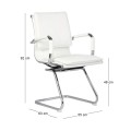 BF3600V Offce Visitor Armchair White Pu