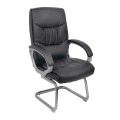 BF6400V Visitor Armchair Black Pu (rotating seat)