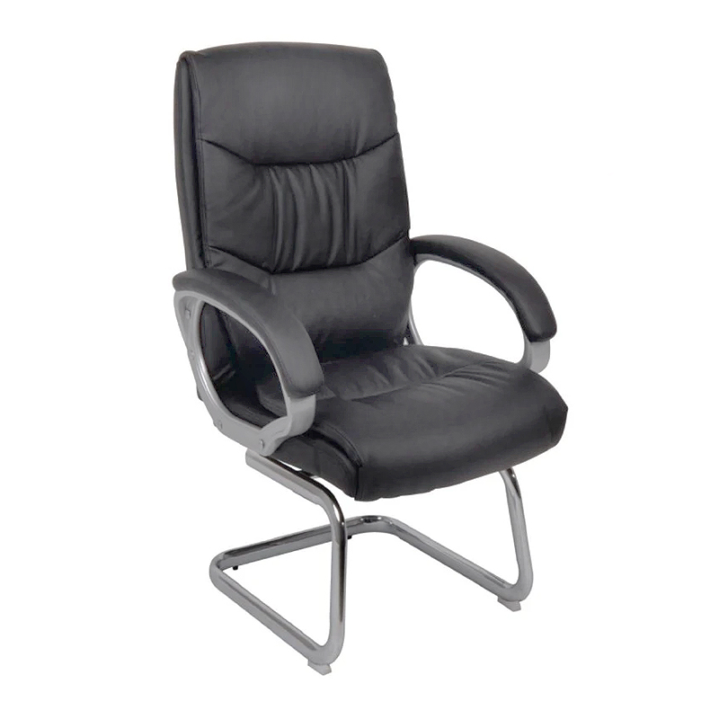 BF6400V Visitor Armchair Black Pu (rotating seat)