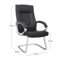 BF6900V Office Visitor Armchair Black Pu