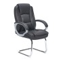 BF6950VW Visitor Armchair Chromed Base, Black Pu