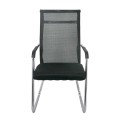 ALTA Visitor Armchair/Chromed Frame/Black Mesh