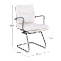BF4800V Office Visitor Armchair White Pu
