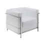 GENOVA Armchair Inox/White Pu