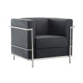 GENOVA Armchair Inox/Black Pu