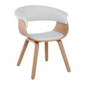 HERMAN Armchair Natural/Pu White