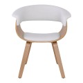 HERMAN Armchair Natural/Pu White