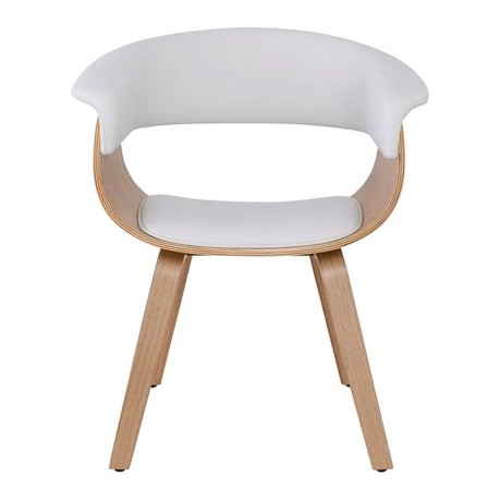 HERMAN Armchair Natural/Pu White