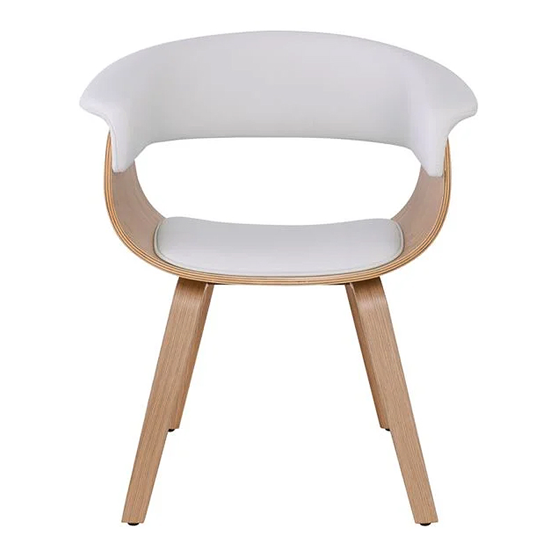 HERMAN Armchair Natural/Pu White